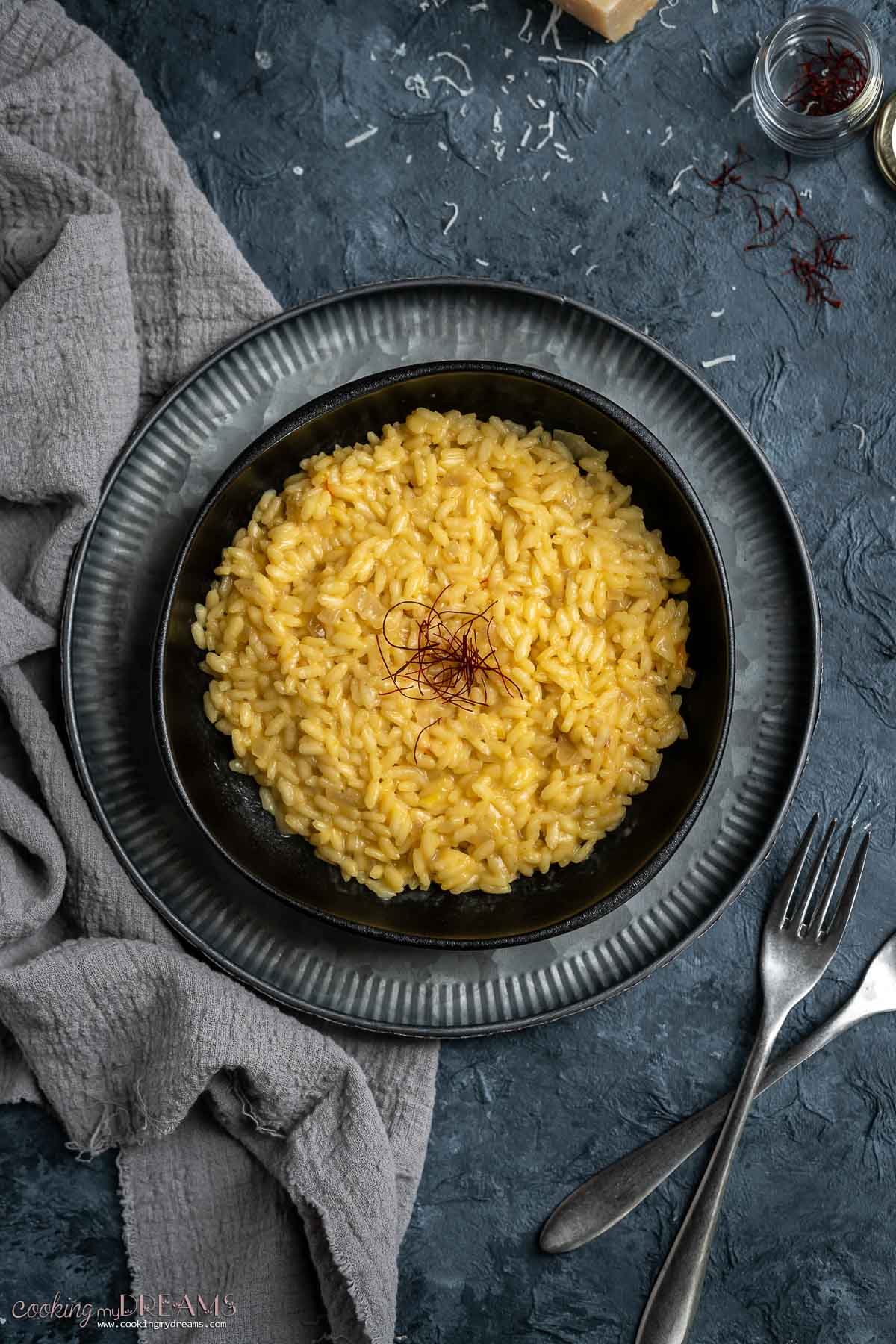 saffron dish at Milan hotel