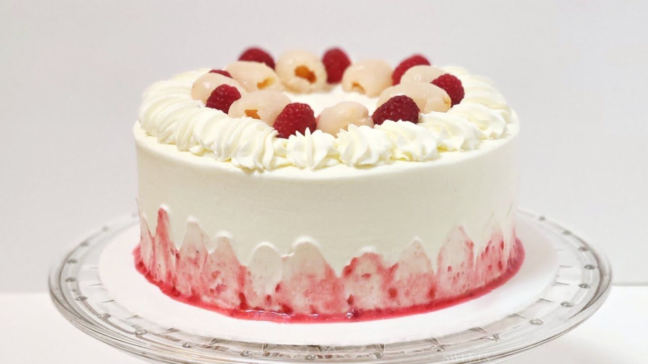 Lychee raspberry cake