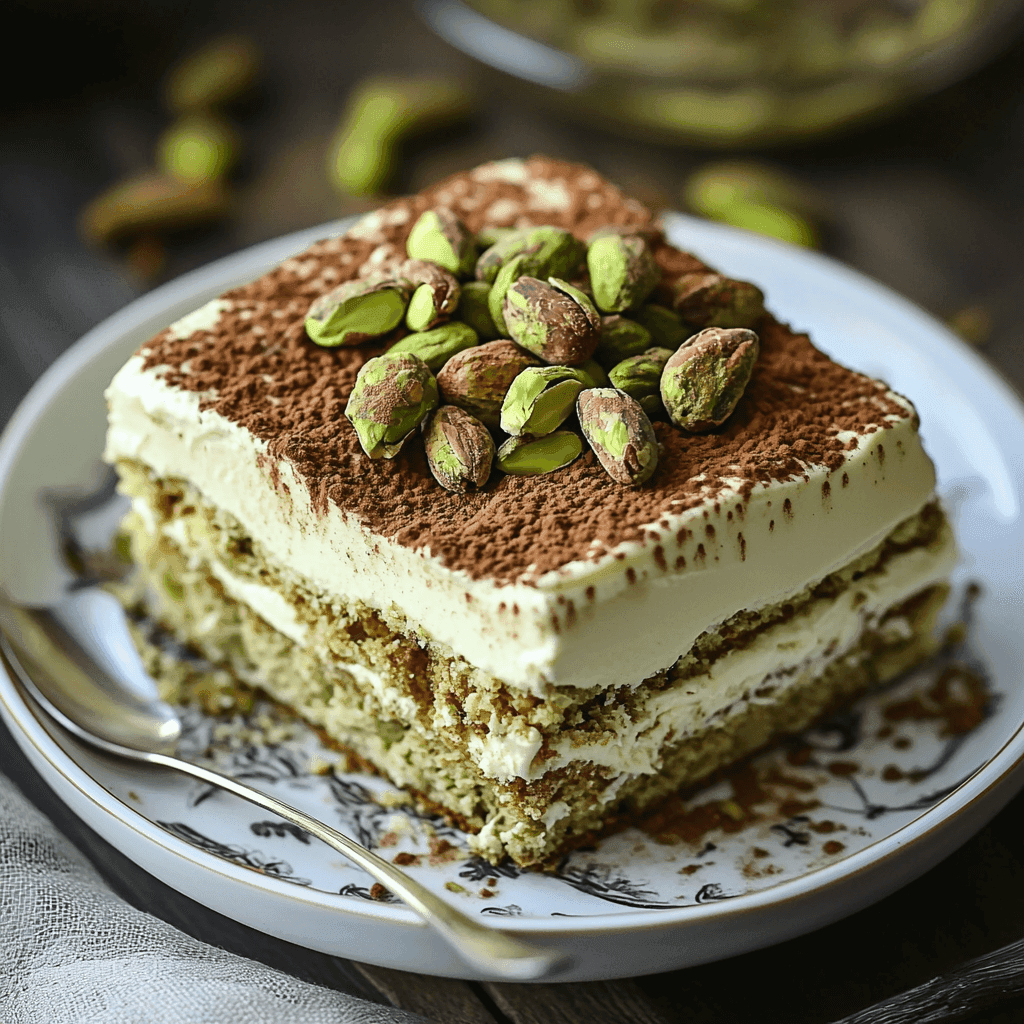 Pistachio tiramisu