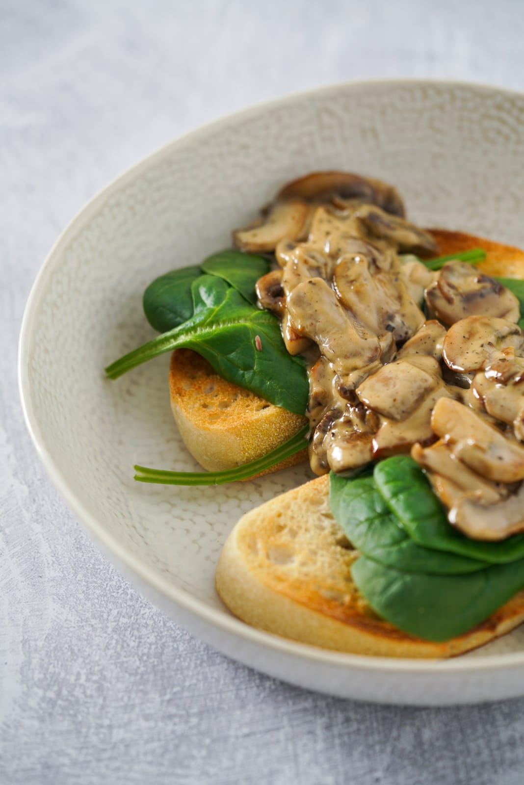 Ghee-roasted glazed mushroom sourdough toast