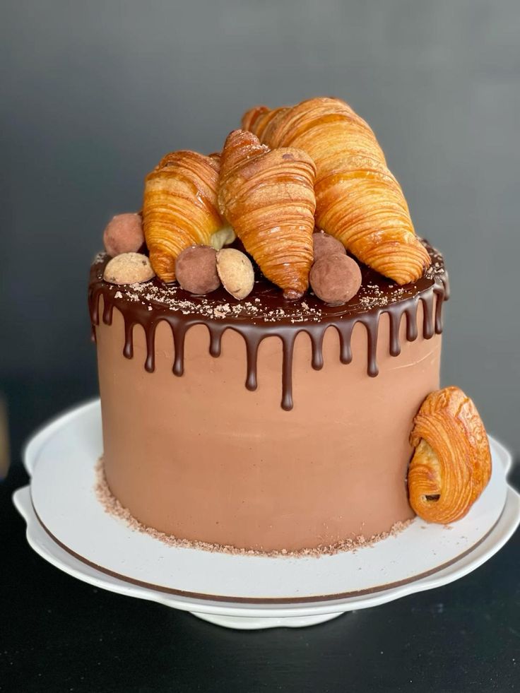chocolate cake croissant