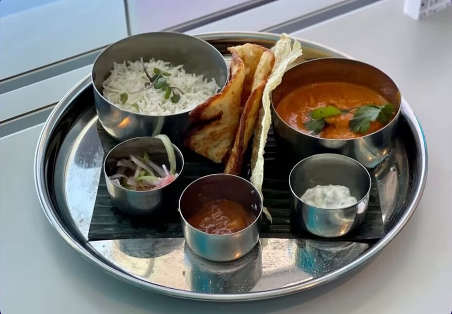 Butter chicken thali